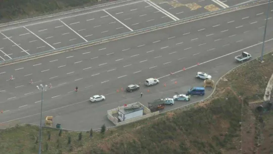 Havadan denetlenen Kuzey Marmara'da kurallara uymayan sürücülere göz açtırılmadı
