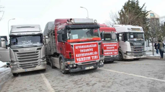 İhsaniye ilçe halkıda depreme kayıtsız kalmadı