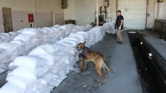 Tuz çuvalları arasında gizlenen 49 kilogram eroin ele geçirildi