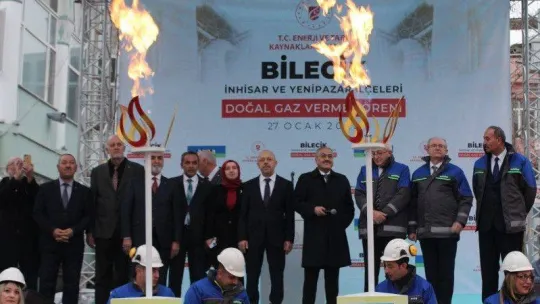 İnhisar doğalgaza kavuştu