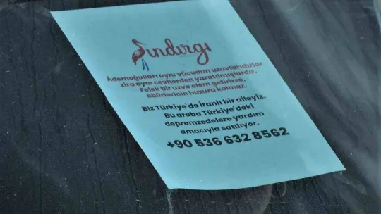 İranlı aile depremzedeler için arabasını satışa çıkardı