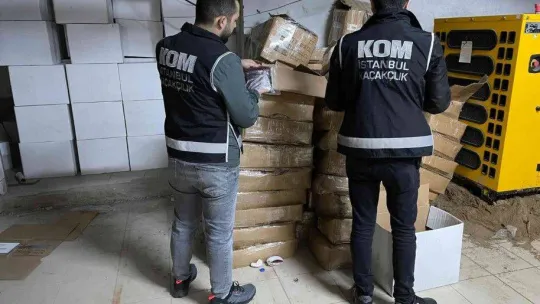 İstanbul'da büyük operasyon: Piyasa değeri 33 milyon olan kaçak tütün ele geçirildi