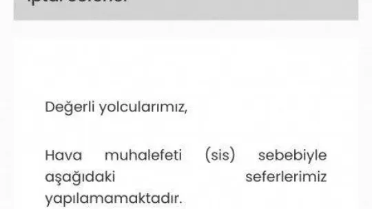 İstanbul'da deniz ulaşımına sis engeli