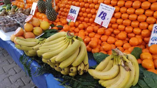 İstanbul'daki meyve ve sebze tezgahlarında bolluk yaşanıyor