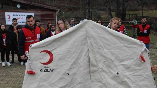 Istranca Dağı eteklerinde afet eğitimi