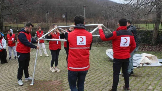 Istranca Dağı eteklerinde afet eğitimi