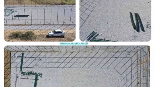 İvrindi'de halı saha inşaatları tamamlanıyor