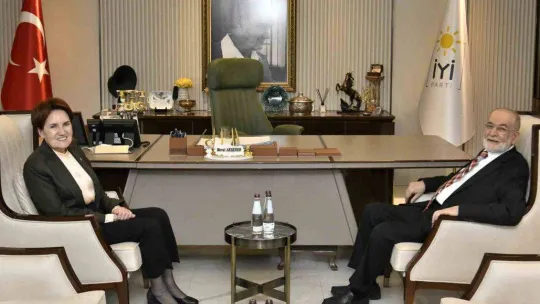 İYİ Parti lideri Akşener, Temel Karamollaoğlu'nu kabul etti