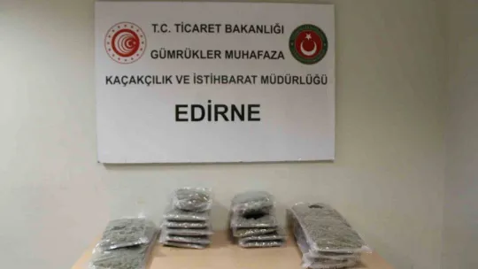 Kapıkule Gümrük Kapısında 11 kilogram esrar ele geçirildi