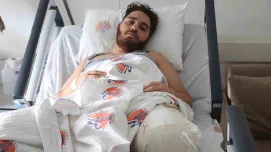 Kardeşi için ayağını kaybetti