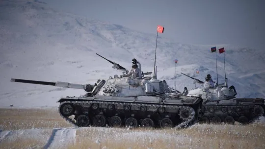 Kars'ta gerçekleştirilen 'Kış Tatbikat-2023'ün Seçkin Gözlemci Günü başladı