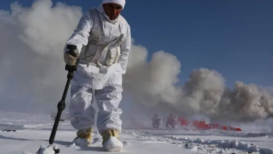 Kars'ta gerçekleştirilen 'Kış Tatbikat-2023'ün Seçkin Gözlemci Günü başladı