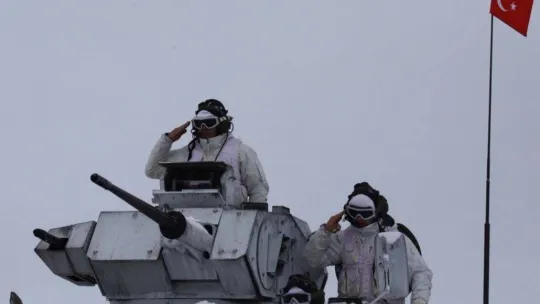 Kars'ta gerçekleştirilen 'Kış Tatbikat-2023'ün Seçkin Gözlemci Günü başladı