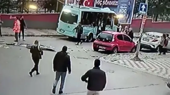 Kartal'da beton mikseri dehşeti kamerada