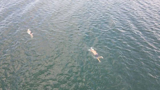 Kasım ayının ortasında gölde yüzdüler