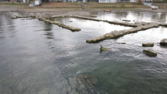 Kasım ayının ortasında gölde yüzdüler