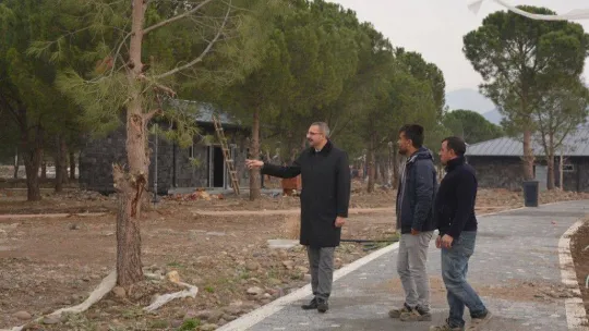 Kaymakam Özderin, Millet Bahçesi çalışmalarını inceledi