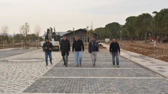 Kaymakam Özderin, Millet Bahçesi çalışmalarını inceledi