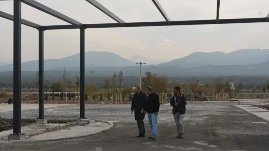 Kaymakam Özderin, Millet Bahçesi çalışmalarını inceledi