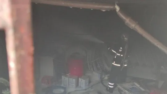 Kaynak yapılan atölyede yangın çıktı