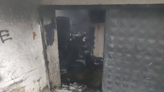 Kaynak yapılan atölyede yangın çıktı