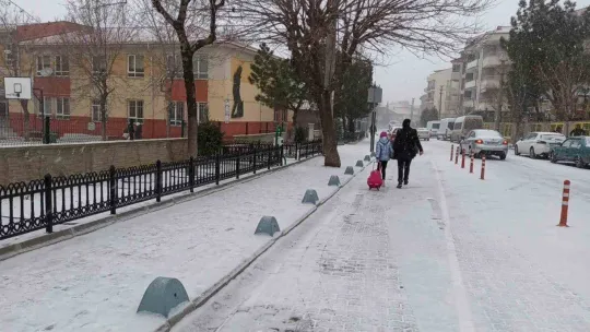 Keşan'da kar yağışı