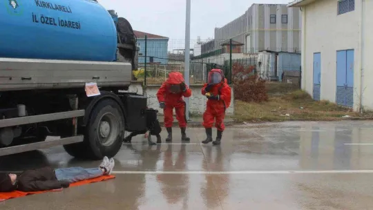 Kırklareli'de gerçeği aratmayan KBRN tatbikatı
