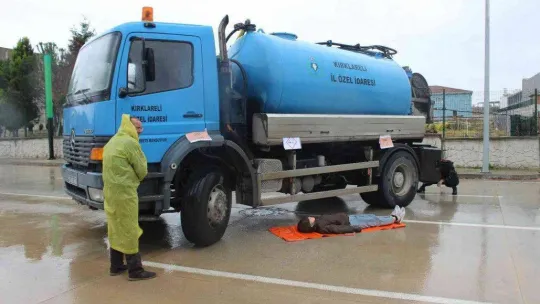 Kırklareli'de gerçeği aratmayan KBRN tatbikatı