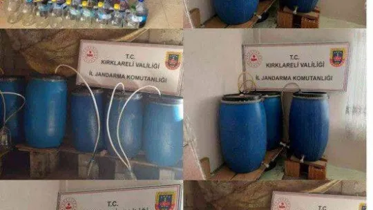 Kırklareli'nde 14 bin 960 litre sahte içki ele geçirildi 6 gözaltı