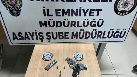 Kırklareli'nde ruhsatsız tabanca ve uyuşturucu ele geçirildi