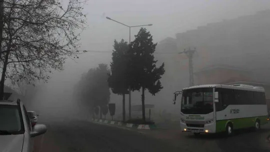 Kırklareli'nde yoğun sis etkili oluyor