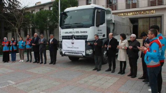 Kırklareli'nden deprem bölgesine kuru gıda ve yağ desteği