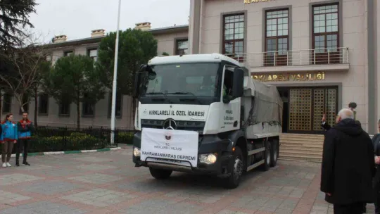 Kırklareli'nden deprem bölgesine kuru gıda ve yağ desteği
