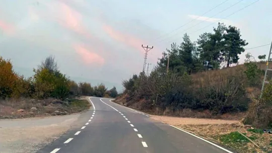 Köy yollarında yol çizgi çalışmasına başlandı