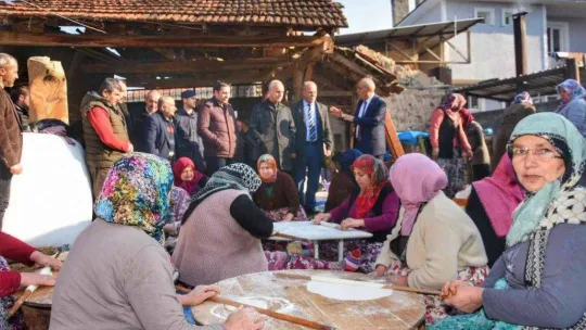 Köylülerden başkana muhteşem karşılama