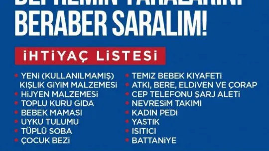 Küçükçekmece Belediyesi'nden afet bölgesine yardım kampanyası