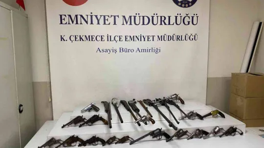 Küçükçekmece'de yasa dışı silah imalathanesine operasyon