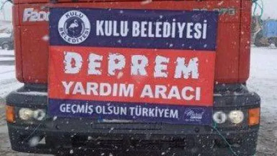 Kulu'dan depremzedelere yardım