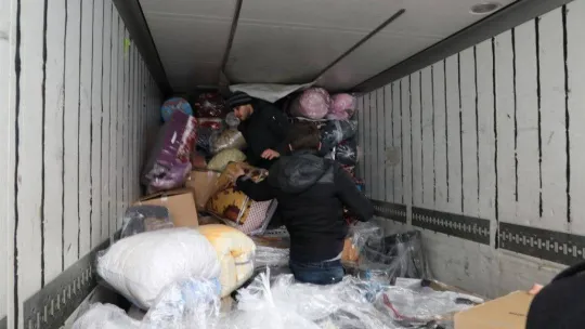 Kütahya'dan 21 yardım tırı dualarla afet bölgesine uğurlandı