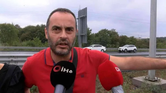 Kuzey Marmara Otoyolu'nda ıslak zeminde kontrolden çıkan araç takla attı: 1 yaralı