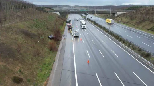 Kuzey Çevre Otoyolunda peş peşe kaza