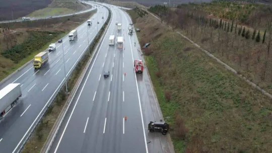 Kuzey Çevre Otoyolunda peş peşe kaza