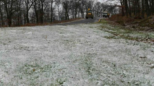 Lapseki'de kar yağışı