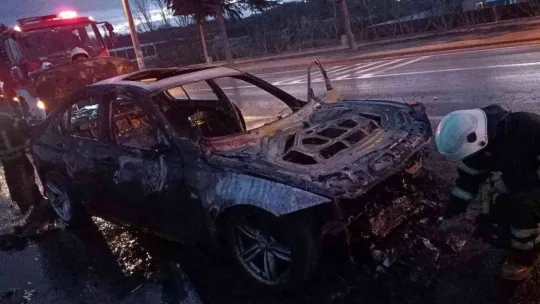 LPG'li otomobil alev topuna döndü