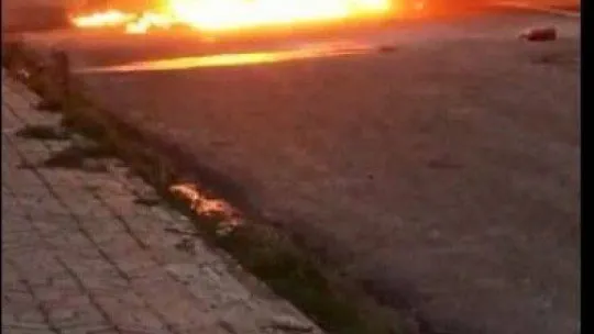 LPG'li otomobil alev topuna döndü