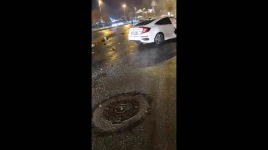 Maltepe'de makas atan sürücü kazaya neden oldu