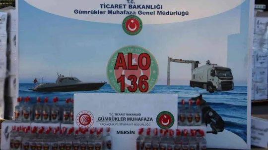 Mersin'de 86 bin 245 şişe sahte alkol ele geçirildi