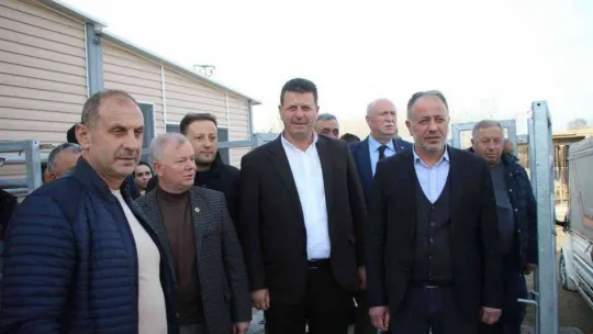 Mezbaha ve Hayvan Borsası Projesi'nde ilk kesim