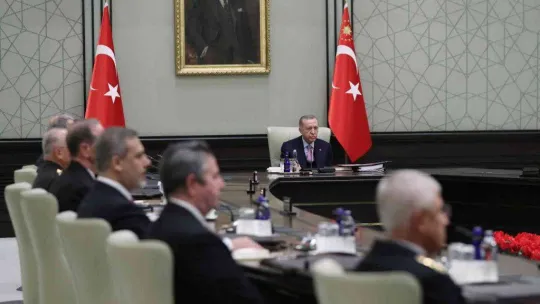Milli Güvenlik Kurulu (MGK), Cumhurbaşkanı Recep Tayyip Erdoğan'ın başkanlığında Cumhurbaşkanlığı Külliyesinde toplandı.