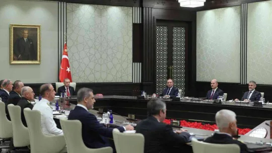 Milli Güvenlik Kurulu (MGK) Toplantısı, Cumhurbaşkanı Recep Tayyip Erdoğan başkanlığında Beştepe'de başladı.